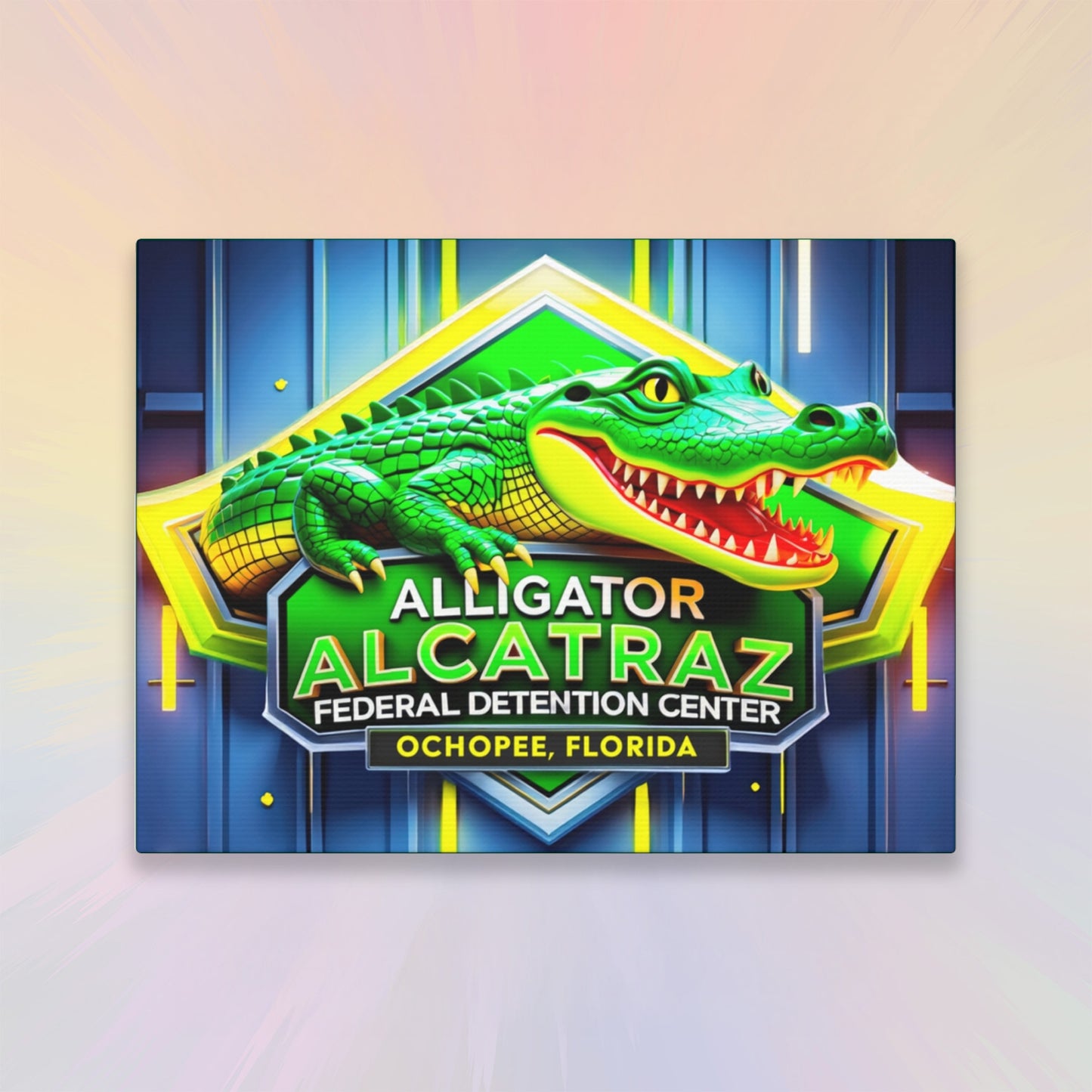 Alligator Alcatraz Canvas Print