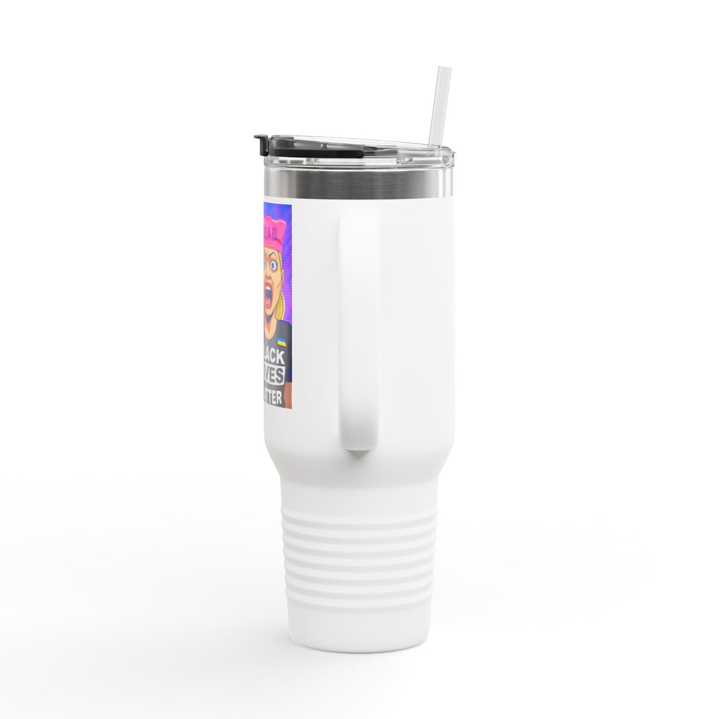 Deport Liberal White Chicks Insulated Travel Mug, 40oz