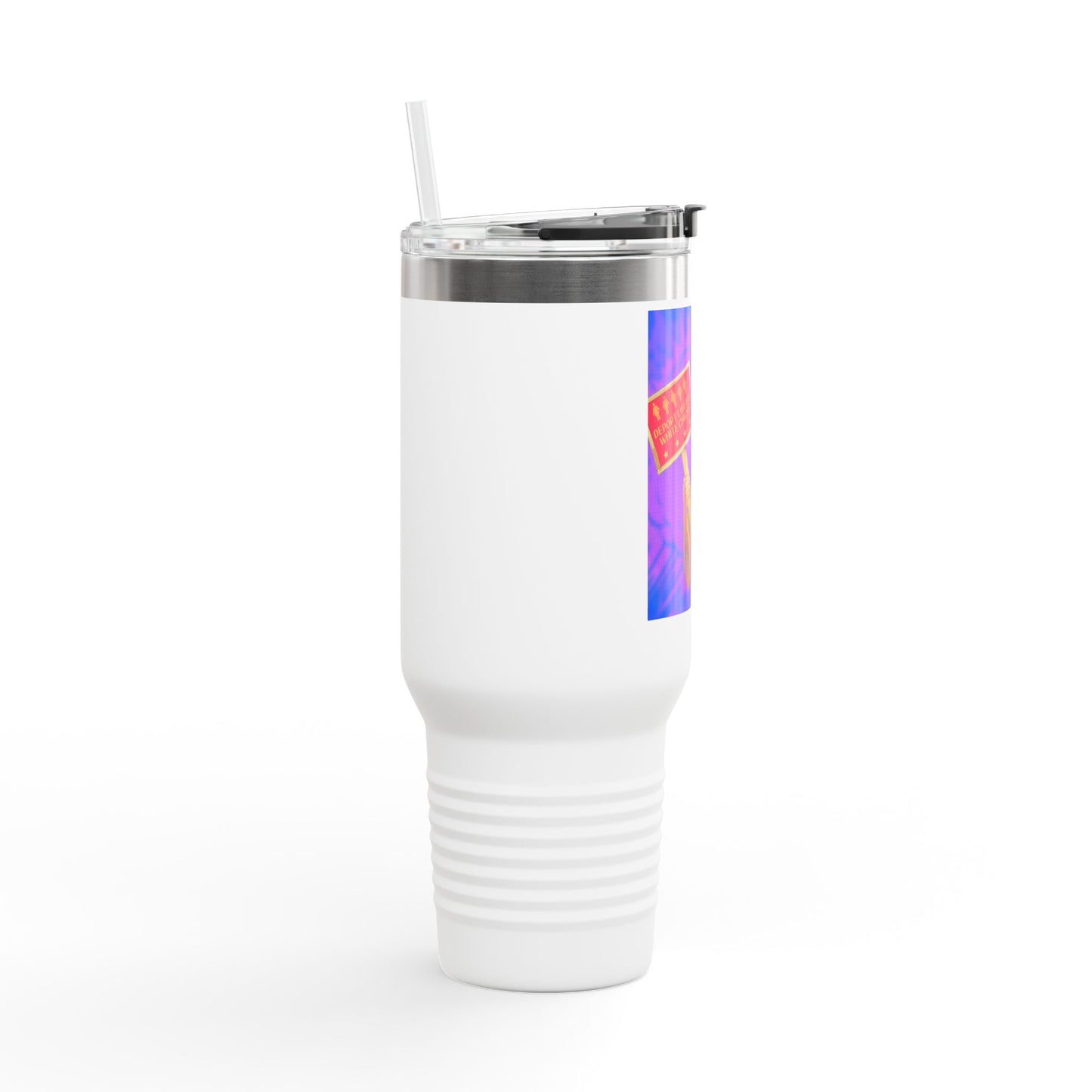 Deport Liberal White Chicks Insulated Travel Mug, 40oz